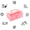 Funtopia Plastic Art Box for Kids, Multi-Purpose Portable Storage Box/Sewing Box/Tool Box for Kids' Toys, Craft and Art Supply, School Supply, Office Supply - Pink